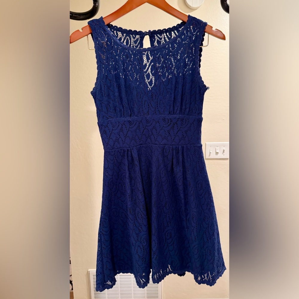 B Darlin Navy Lace Dress Size 1/2